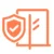 premium quality toughened glass partition safety icon